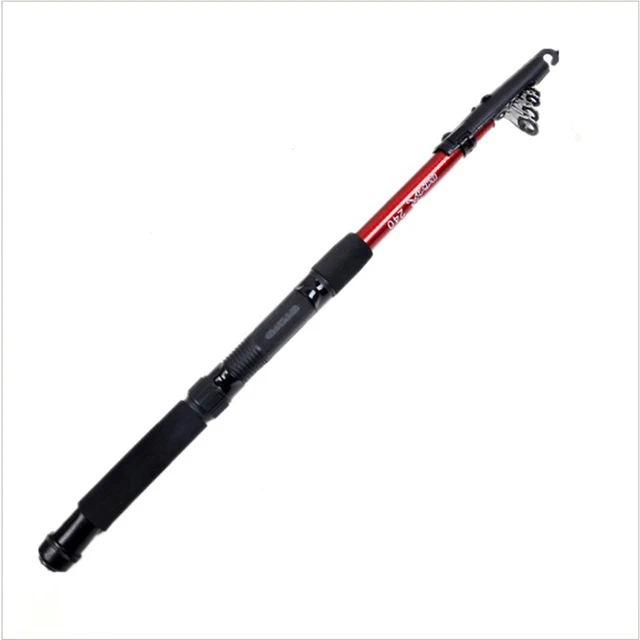Canna Da Pesca Professionale Asta di canna da pesca telescopica in carbonio ultraleggero Set con bobina Bait WT 10-30G Power Spinning Canna da pesca da viaggio Asta regalo da viaggio 1.6-2.4m Canna