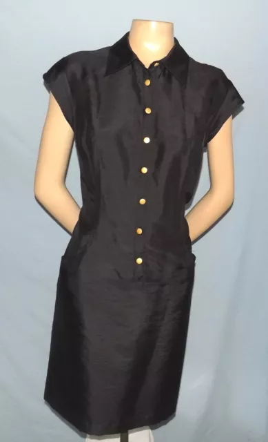 Awesome & Chic Coldwater Creek Little Black Shirtwaist Dress Size P12