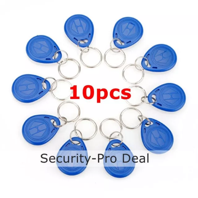 10 125KHz RFID Card Keyfobs EM4100 TK4100 Proximity ID Card Keytags Keychains