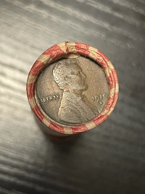 1901 Indian Head Cent / 1916 D Lincoln Penny Ends Mix Wheat Cent Roll 2