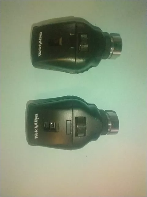 Two (2) x Welch Allyn 11720 3.5v Coaxial Ophthalmoscope, Heads Only Free Ship!!