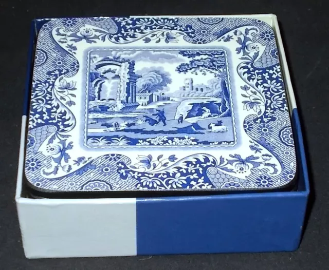 SIX Spode BLUE ITALIAN DESIGN Pimpernel Coasters