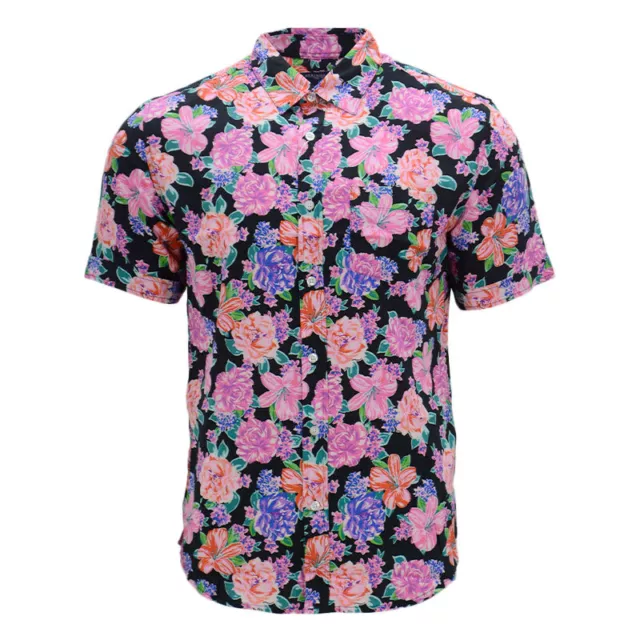 Mens Hawaiian Shirts Short Sleeve Beach Shirt Holiday Summer Floral Aloha Shirts