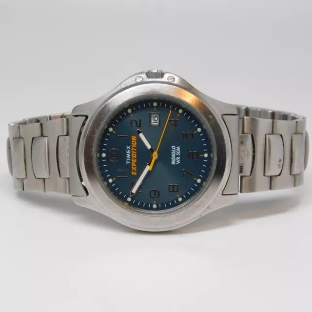 TIMEX EXPEDITION INDIGLO WR100M Quartz Black Dial Working Unisex Adult 14.00 PicClick