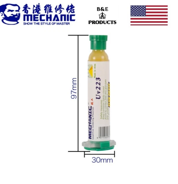 MECHANIC UV223 BGA Solder Paste Flux, LeadFree NOClean UV223 Solder