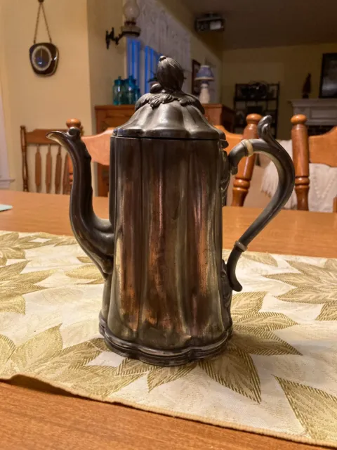 antique pewter coffee pot signed reed and barton