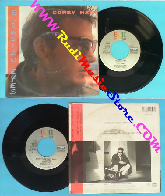 1985 LP 45 7'' COREY HART Eurasian Eyes Sunny Placeshady People no cd