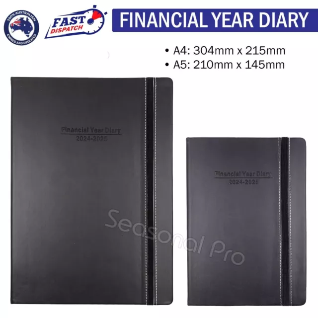 2024 2025 Financial Year Diary A4 A5 Week To View Day To View Elastic Planner AU