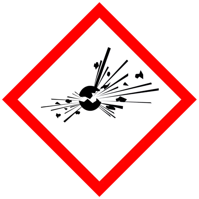 Safety Label - Explosive GHS 01 - Sticker Available In Multiple Sizes