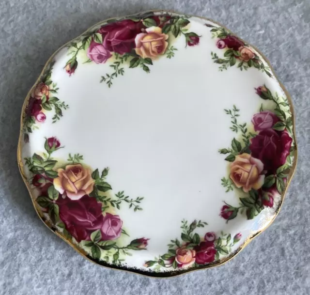 VTG Royal Albert Old Country Roses Floral 6" Teapot Stand Trivet Bone China