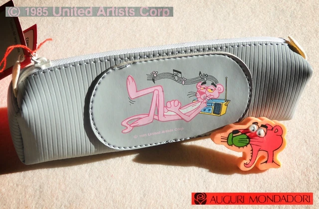 📻 Vintage 1985 PANTERA ROSA Astuccio Pink Panther Portapenne Gommina Eraser 🎵