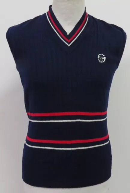 Tacchini Tennis Vintage Gilet Smanicato Jersey Shirt Maglia Trikot Sport Wool