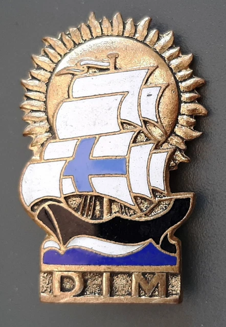 Insigne DITOM Marseille 1960 – Dépôt Des Isolés Troupes D'Outre Mer – émail ORIGINAL