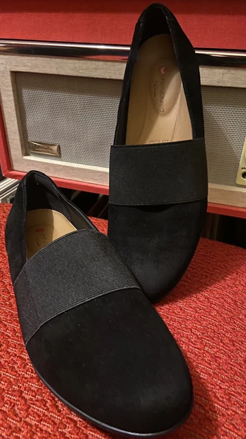 CLARKS UNSTRUCTURED UN Blush Lo Black Leather Slip On Shoes Size 3.5 Rrp 60 19.99 PicClick UK