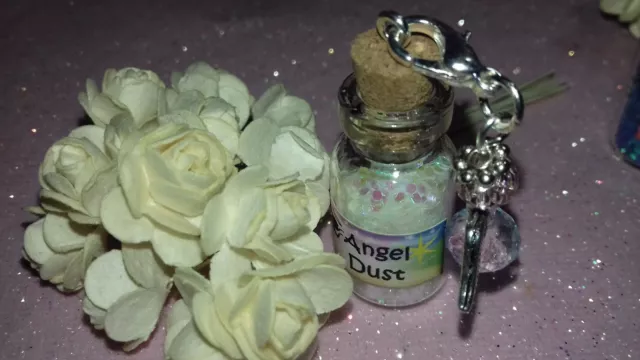 Guardian Angel Dust bottle with removable Guardian Angel Charm, Faith, Healing