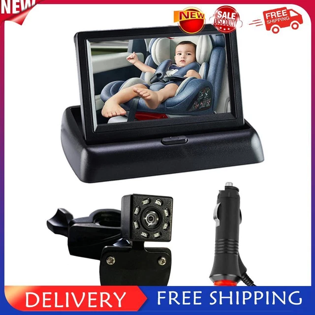 Display 8 LED visione notturna a infrarossi seggiolino auto telecamera specchio baby monitor