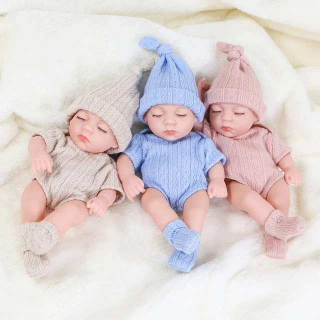 19cm Silikon Bebe Reborn Puppen Lebensechte Mini Mädchen Reborn Spielzeug Puppe