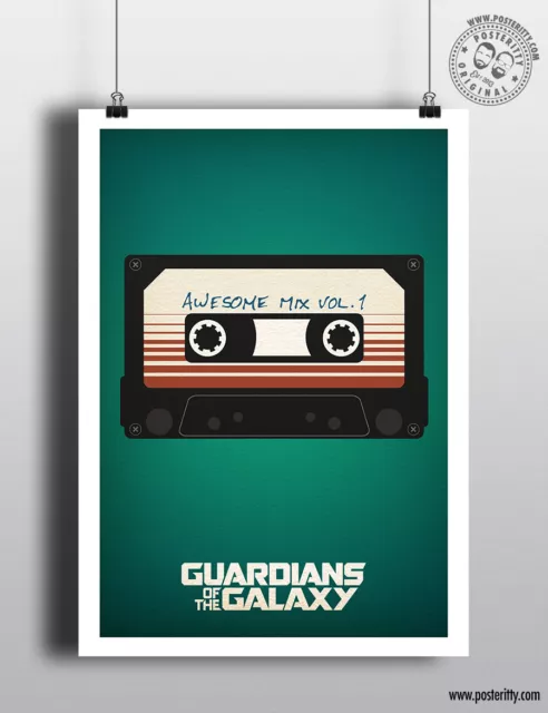 GUARDIANS OF THE GALAXY - Awesome Mix Minimal Film Movie Poster Posteritty Print
