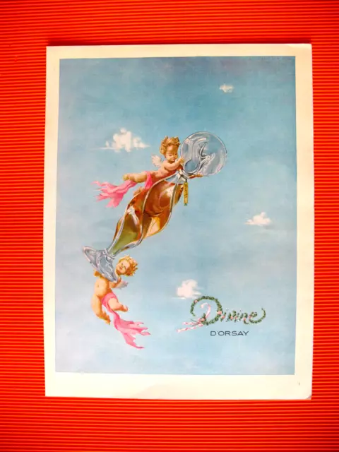 Publicite De Presse D'orsay Parfum Divine Anges Illustration Fircsa Ad 1946