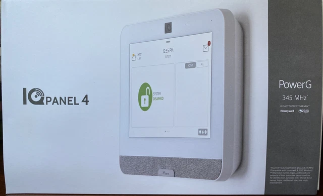 Qolsys IQpanel 4 IQP4003 PowerG 345MHz Wireless Touchscreen AlarmSystem -Verizon