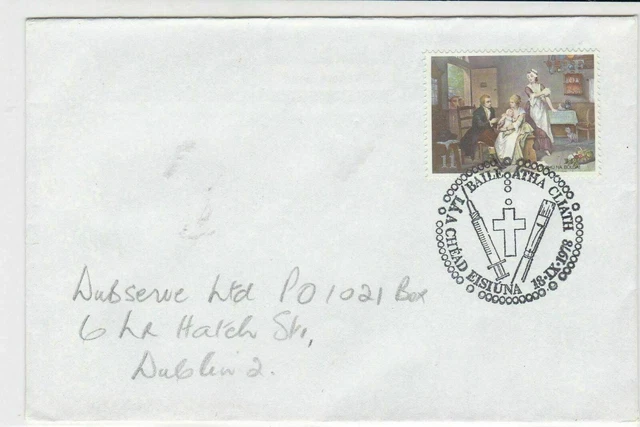 eire ireland 1978 holy cross needle paintbrush stamps cover ref 20327