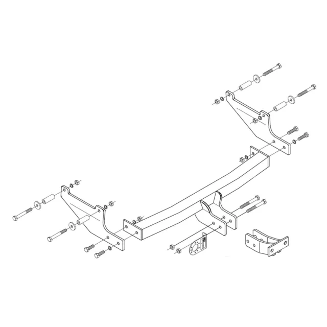 PCT Towbar for Renault Laguna III Estate 2008-2014 - Flange Tow Bar