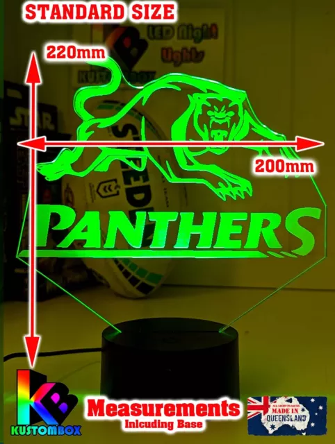 Penrith Panthers Rugby League Personalised Name 3D Led Usb Night Light 7 Colour 2