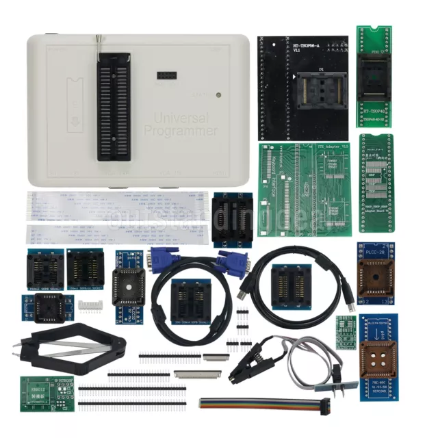 RT809H Universal Programmer w/ 16 Adapters For NOR/NAND/EMMC/EC/MCU os12