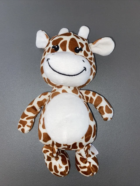 Peluche doudou girafe SIMBA TOYS NICOTOY KIABI blanc beige brun marron 25 cm