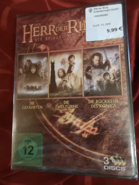 Der Herr der Ringe - Trilogie - 3 DVDs NEU in Folie - Fantasy Epos Abenteuer Kul