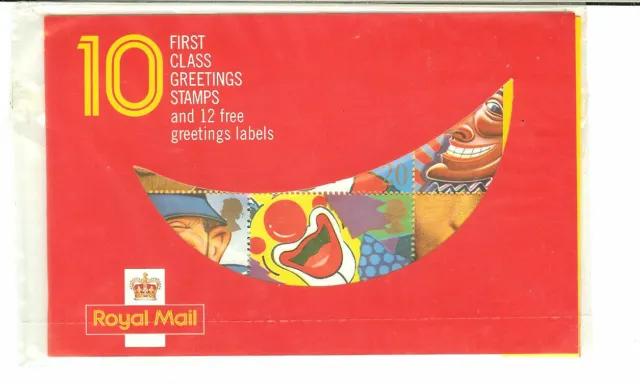 GB 1990 10x20p (old 1st Class) Greetings Stamps Booklet KX1 in original wrapping