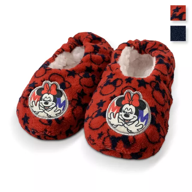 Pantofole invernali chiuse Disney Minnie Mouse antiscivolo peluche bambina 5900