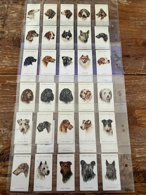 PLAYERS CIGARETTE CARDS- DOGS- by Arthur Wardle—Select the cards you  require- £1.16