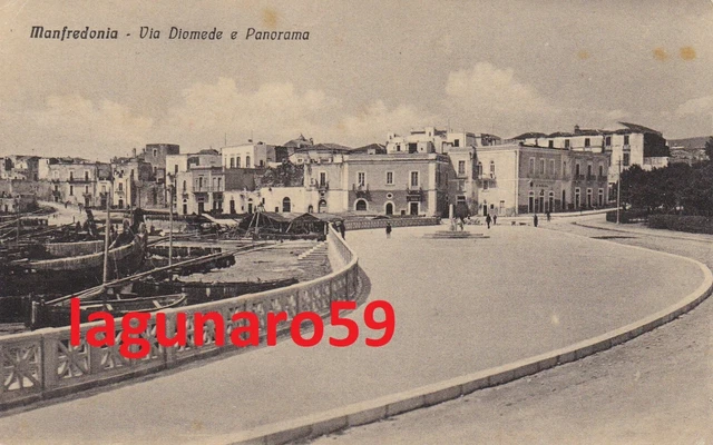 MANFREDONIA   ( Foggia )  -  Via Diomede e Panorama.........viaggiata 1935