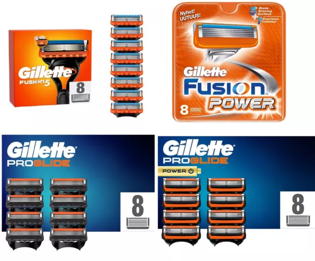 Gillette Proglide, Fusion 5, Proglide Power, Fusion Power - 8 klingen