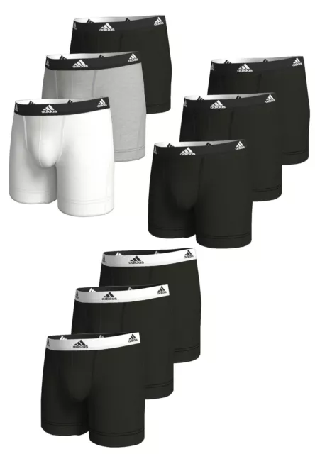 Adidas Base Boxer Lettera Uomo Mutande Pantaloncini Biancheria Intima 6er Pacco