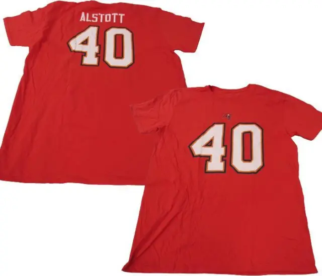 New Mike Alstott #40 Tampa Bay Buccaneers Mens Sizes L-XL-2XL-5XL Red Shirt