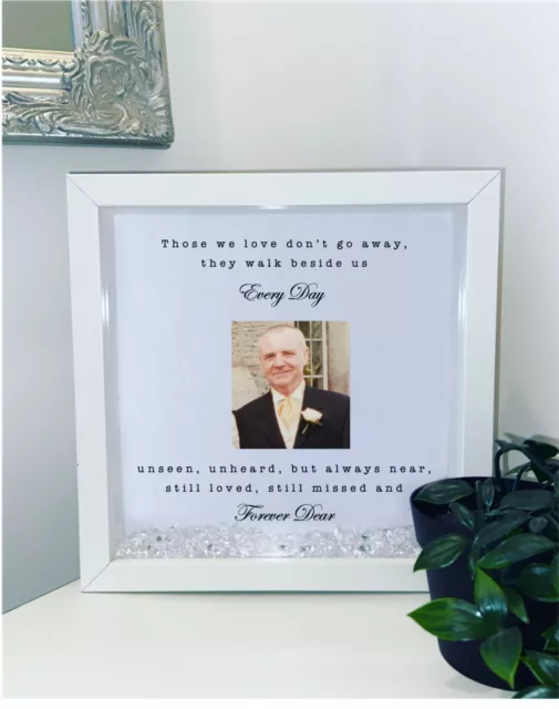 Personalised Art Heaven Box Photo Frame Gift Keepsake for Lost Memorial 