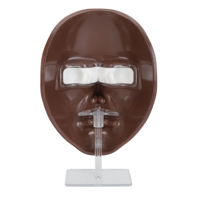 Black Makeup Practice Face Board 5D Silicone Mannequin Face For Eyes Makeup Sd0