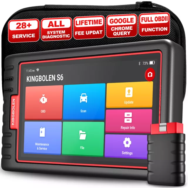 KINGBOLEN S6 PRO OBD2 Scanner Car Diagnostic Tool Key Coding Full System AD800BT