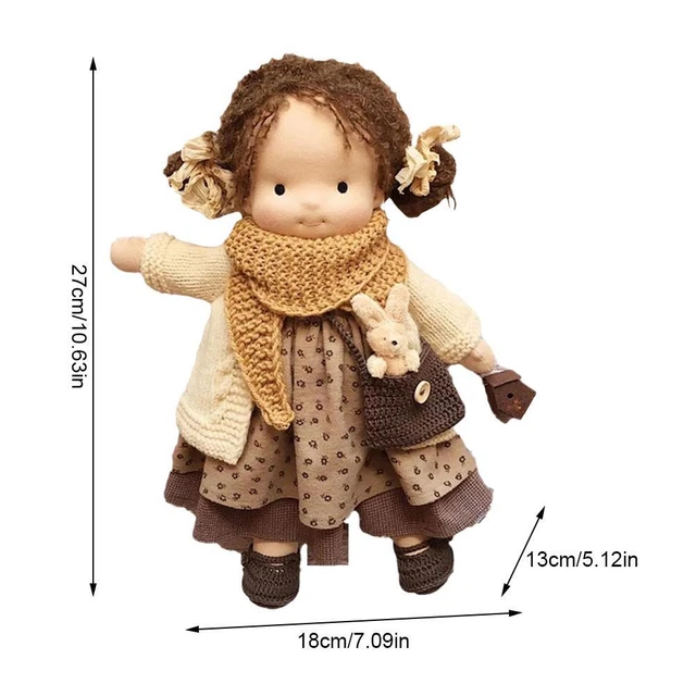Doll Waldorf Plush Doll Handmade Cotton Play Doll Girls Birthday Gifts New- V3O7