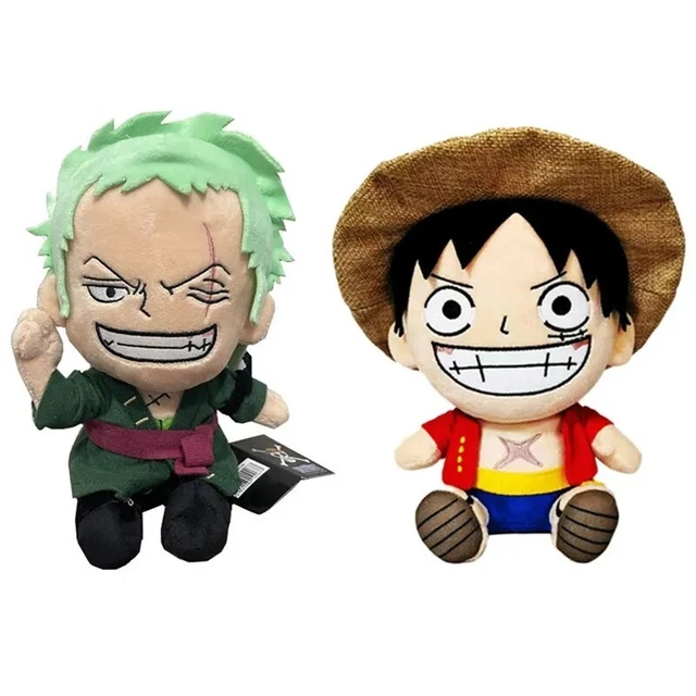 ONE PIECE PELUCHE zoro et luffy 25 cm doudou collection manga lot 2