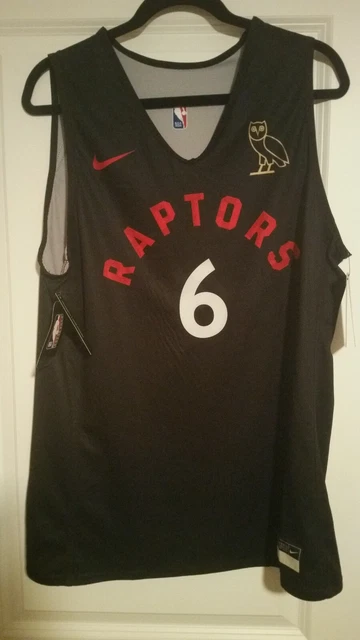 Toronto Raptors Drake OVO NIKE NBA Reversible Black/Grey Practice Jersey  Mens L