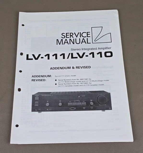 KIT de réparation amplificateur stéréo LUXMAN L-11 - tous les