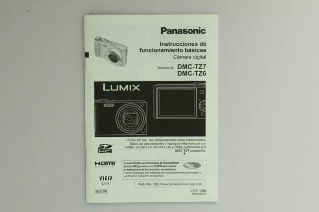 User's Manual Panasonic DMC-TZ7 DMC-TZ6 DMC-TZ65 (12012532)