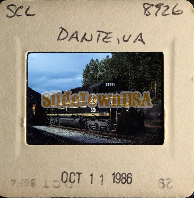 Vtg 1986 Train Slide 8926 Seaboard Coast Line Engine Dante VA X6D039 2