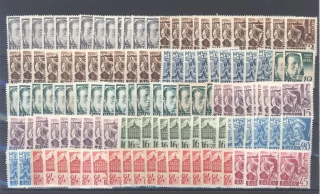 Franz. Zone, umfangreicher ** Posten auf 4 Steckkarten (2712)
