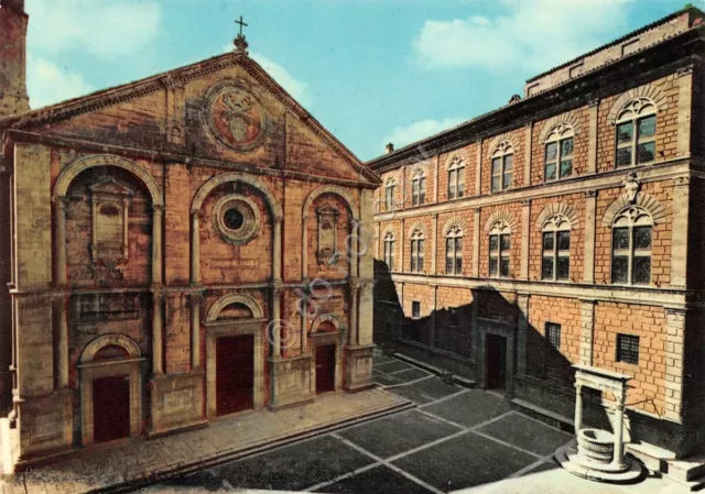 Cartolina Pienza Cattedrale e Palazzo Piccolomini  (Siena)