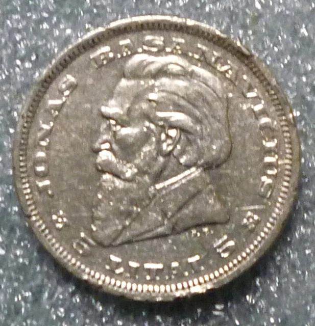 1936 Lithuania - 5 Litai - Jonas Basanavicius - Silver - High Grade