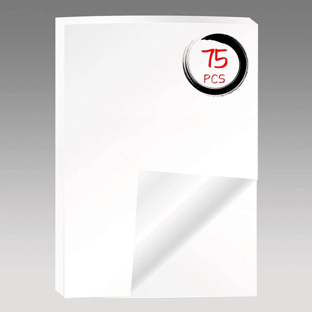 50 hojas A4 papel de trazado translúcido de pergamino papel transparente para lazer de inyección de tinta
